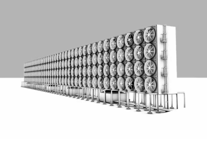 Kohlendioxid aus der Luft greifen, Carbon Air CaptureComputermodell © carbonengineering